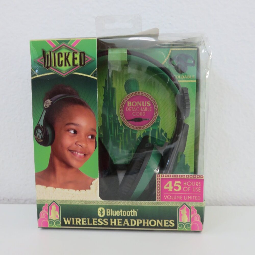 Wicked -  Elphaba Bluetooth Wireless Headphones Heads Green